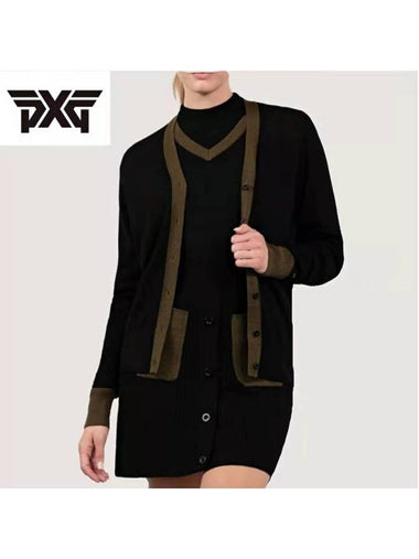 golf wear V-neck two-tone knit cardigan - PXG - BALAAN 1