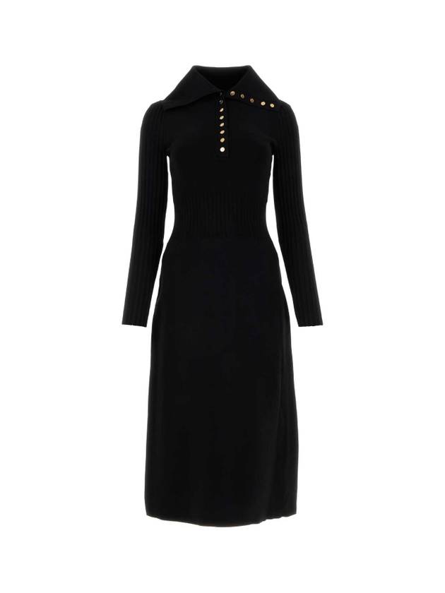 Polo Sweater Midi Dress Black - TORY BURCH - BALAAN 1