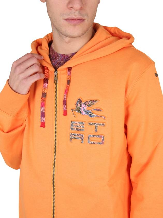 Men's ABBIGLIAMENTO Hooded Zip-Up Orange - ETRO - BALAAN 5