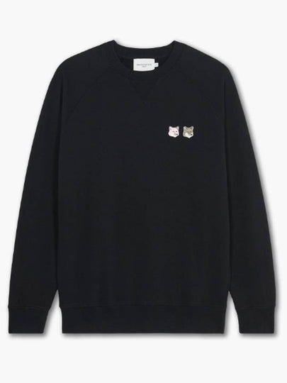 Monochrome Fox Head Patch Classic Sweatshirt Black - MAISON KITSUNE - BALAAN 2