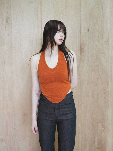 HALTERNEK KNIT VEST ORANGE - DON’T ASK MY PLAN - BALAAN 1