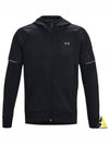 Men's Armor Fleece Storm Full Zip Hooded Jacket Black - UNDER ARMOUR - BALAAN 2