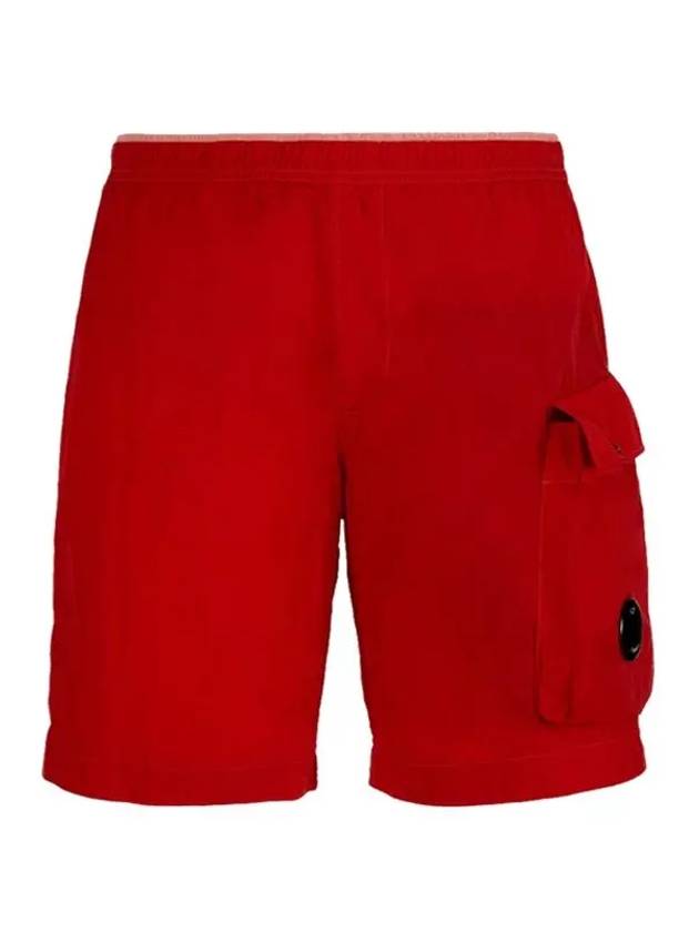 Men's Lens Wappen Chrome Beach Shorts Red - CP COMPANY - BALAAN 2