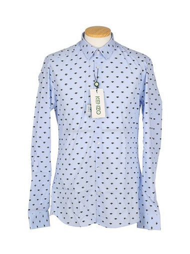 5CH100 1FM T41 Men s Small Eyes Dot Blue Shirt - KENZO - BALAAN 1