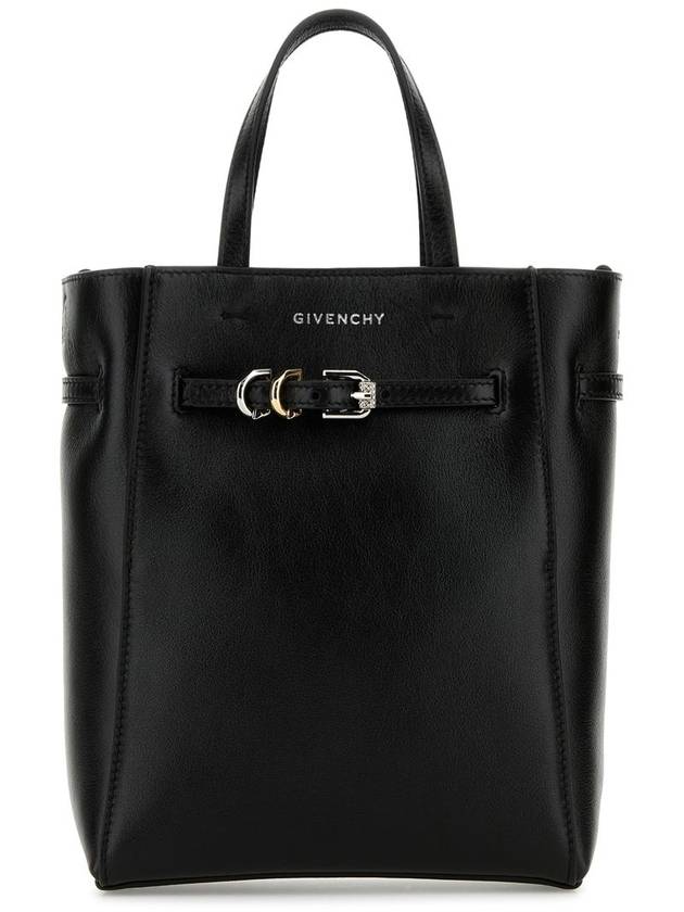 Mini Voyou Leather Tote Bag Black - GIVENCHY - BALAAN 2