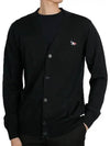 Tricolor Fox Patch Classic Cardigan Black - MAISON KITSUNE - BALAAN 3