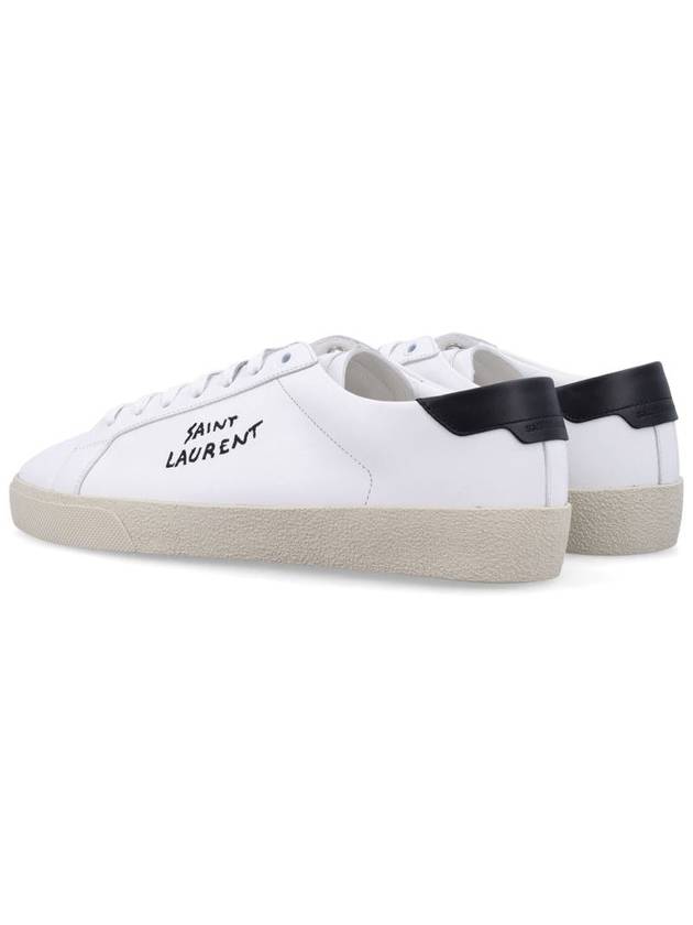 Court Classic SL 06 Leather Low Top Sneakers White - SAINT LAURENT - BALAAN 5