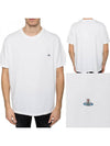 ORB embroidery cotton tshirt white S25GC0407 S22634 100 - VIVIENNE WESTWOOD - BALAAN 2