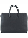 Pebble Grain Leather Brief Case Grey - THOM BROWNE - BALAAN 6