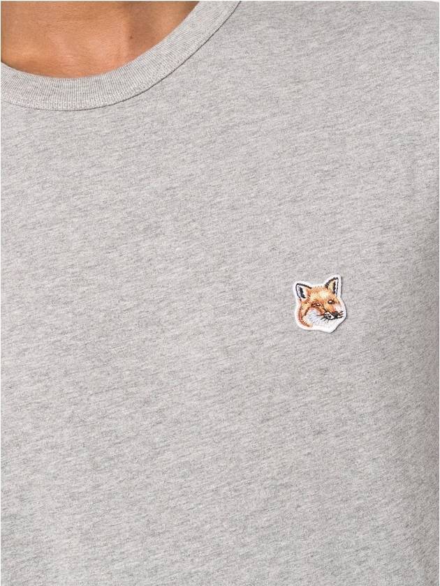 Fox Head Patch Classic Short Sleeve T-Shirt Grey Melange - MAISON KITSUNE - BALAAN 7