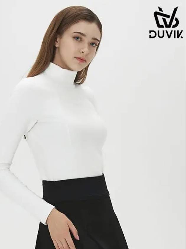 Women s three dimensional pattern double sided brushed long sleeved T shirt DE4WTS181BK - DUVIK - BALAAN 3