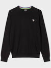 Zebra Patch Crew Neck Knit Top Black - PAUL SMITH - BALAAN 2