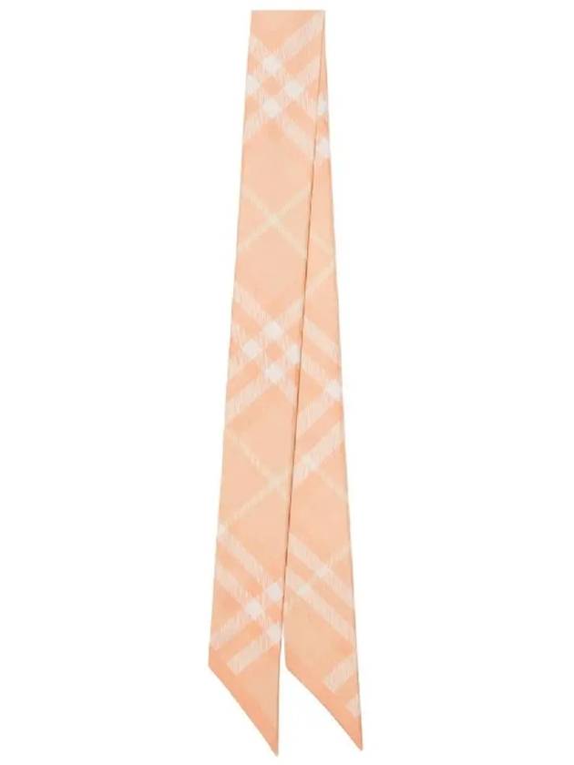 Check Skinny Silk Scarf Pink - BURBERRY - BALAAN 3