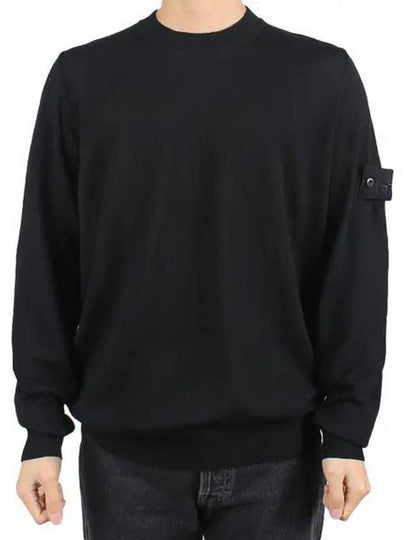 Compass Badge Knit Top Black - STONE ISLAND - BALAAN 2