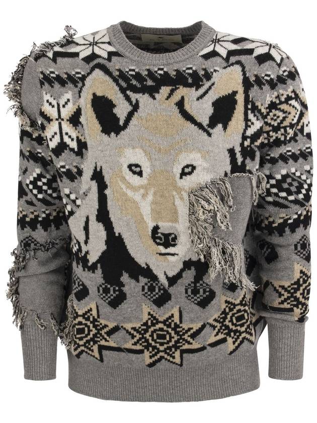 Wolf Knit Top Gray - ETRO - BALAAN 2