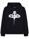 Spray ORB Logo Print Hoodie Black - VIVIENNE WESTWOOD - BALAAN 11