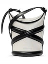 The Curve Two-Tone Bucket Bag White Black - ALEXANDER MCQUEEN - BALAAN 2