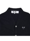 Men's Black Heart Wappen Wool Cardigan P1N024 BLACK - COMME DES GARCONS - BALAAN 3