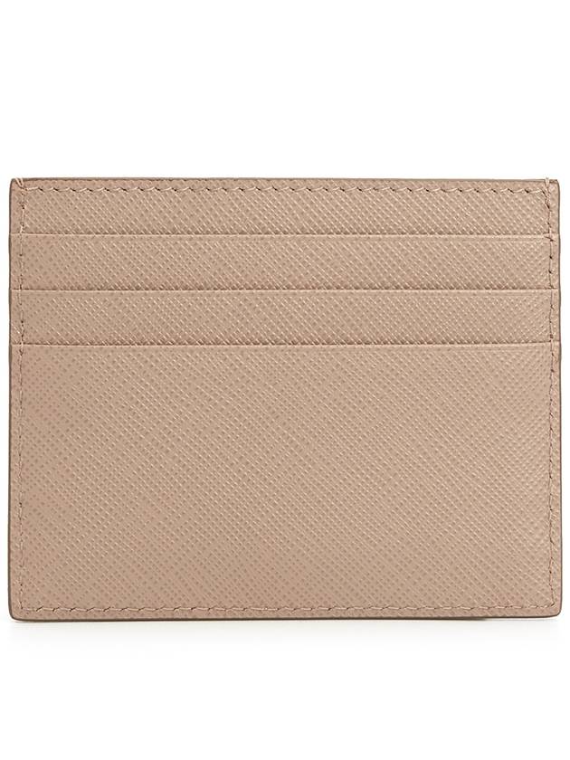 Metal Logo Saffiano Card Wallet Powder Pink - PRADA - BALAAN 3