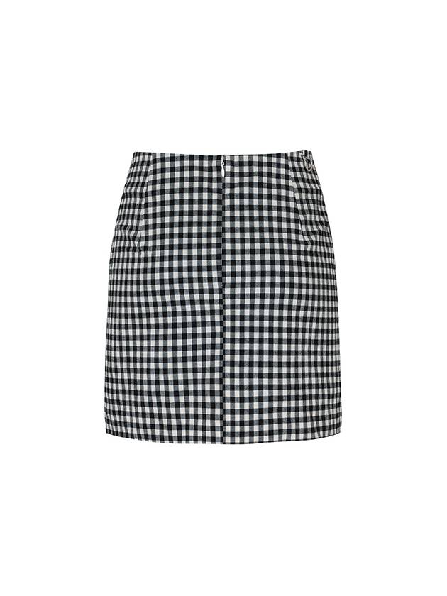 GINGHAM CHECK SKIRT W INNER PANTSBlack - PLAYBOO - BALAAN 2