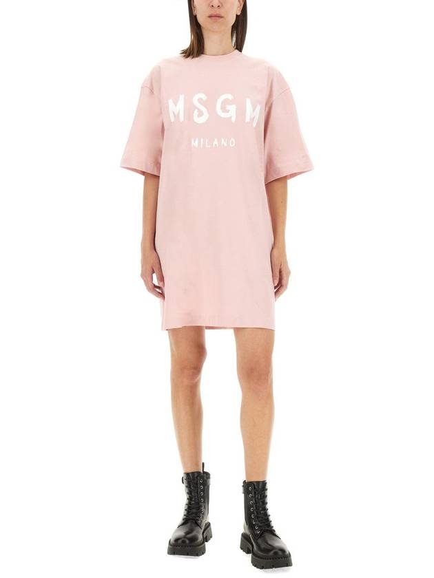 Msgm Dress With Logo - MSGM - BALAAN 2