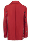 Breasted Wool Double Coat Red - MARNI - BALAAN 3