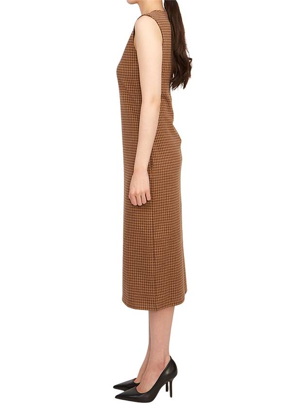 Nocera Sleeveless Long Dress Brown - MAX MARA - BALAAN 4