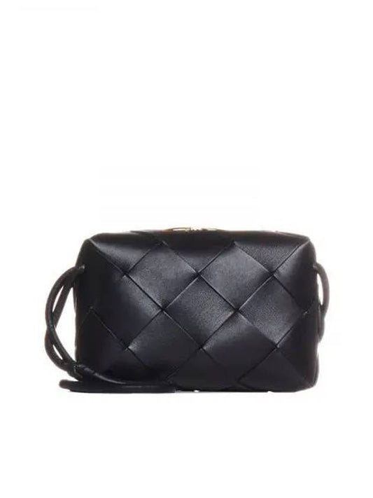 Cassette Intrecciato Small Cross Bag Black - BOTTEGA VENETA - BALAAN 2