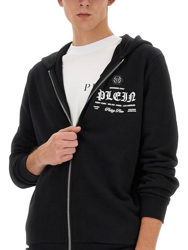 Hooded Sweatshirt SADCMJB3255 PJO002N02 BLACK - PHILIPP PLEIN - BALAAN 4