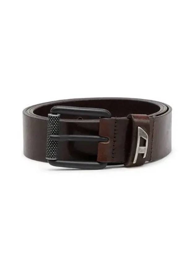 B-Dave Logo Loop Leather Belt Brown - DIESEL - BALAAN 2