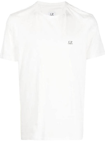 Logo Print Short Sleeve T-Shirt White - CP COMPANY - BALAAN 1