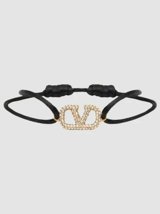 5W2J0F81 YAB 32U Garavani V logo cotton bracelet - VALENTINO - BALAAN 2