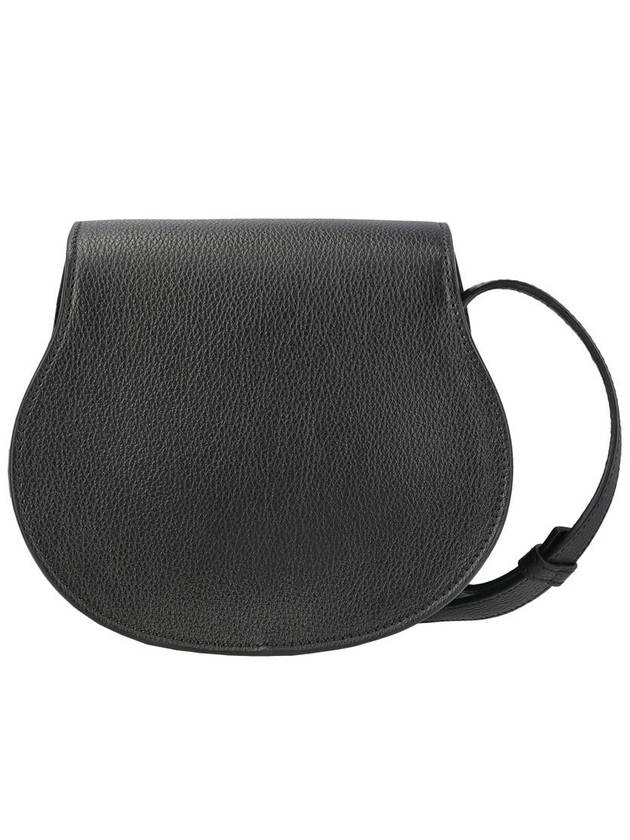 Marcie Saddle Small Grained Leather Cross Bag Black - CHLOE - BALAAN 3