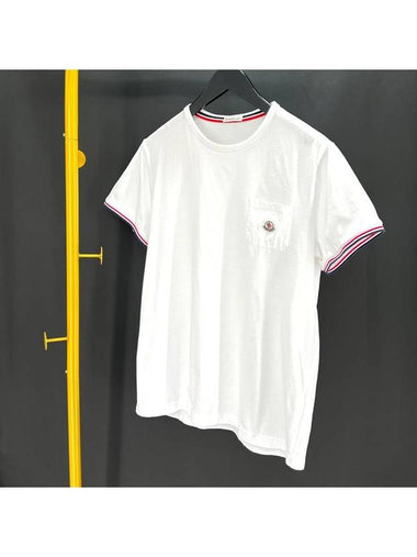 Pocket short sleeve t shirt white XL size - MONCLER - BALAAN 1