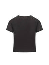 Coperni logo detail V neck crop t shirt COPJS71510 BLACK - COPERNI - BALAAN 2