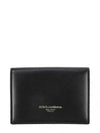 Logo Calfskin Half Wallet Black - DOLCE&GABBANA - BALAAN 2