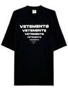 Pyramid Logo Short Sleeve T-Shirt Black - VETEMENTS - BALAAN 2