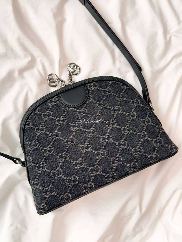 Small Denim GG Ophidia Shoulder Bag Black Grey - GUCCI - BALAAN 9