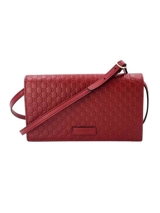 Microssima Strap Wallet Cross Bag Red - GUCCI - BALAAN.