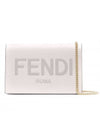 logo chain mini cross bag gray - FENDI - 1