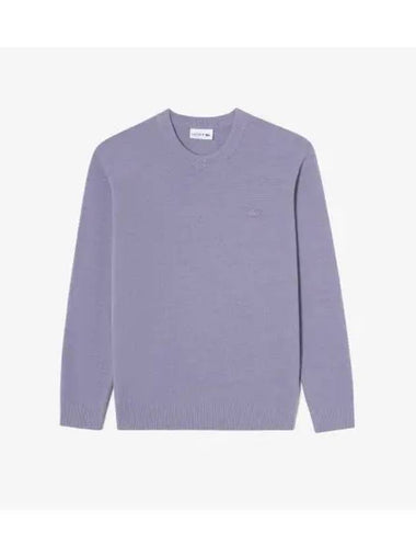 Men s Basic Crew Neck Pullover Light Purple - LACOSTE - BALAAN 1