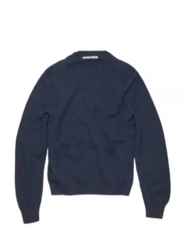 Organic Crewneck Knit Top Midnight Blue - ACNE STUDIOS - BALAAN 2