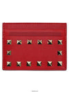 Rockstud Card Wallet Red - VALENTINO - BALAAN 2