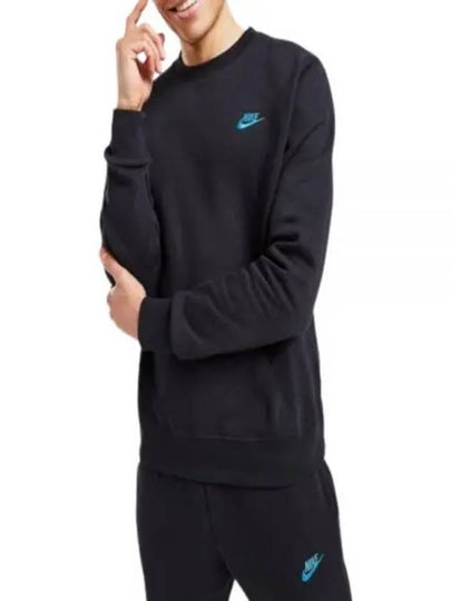 Men's NSW Club Crew Sweatshirt Black - NIKE - BALAAN 2