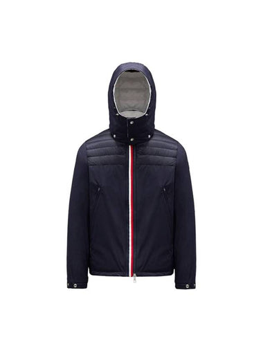 Men's Deferre Logo Hooded Jacket Navy - MONCLER - BALAAN 1