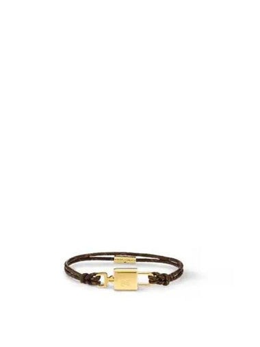 LV Padlock Bracelet Brown - LOUIS VUITTON - BALAAN 1