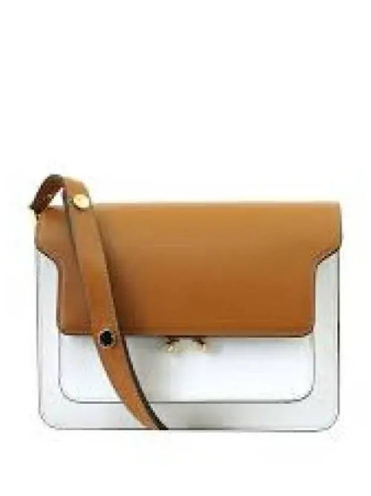 Color Block Trunk Cross Bag White Brown - MARNI - BALAAN 2