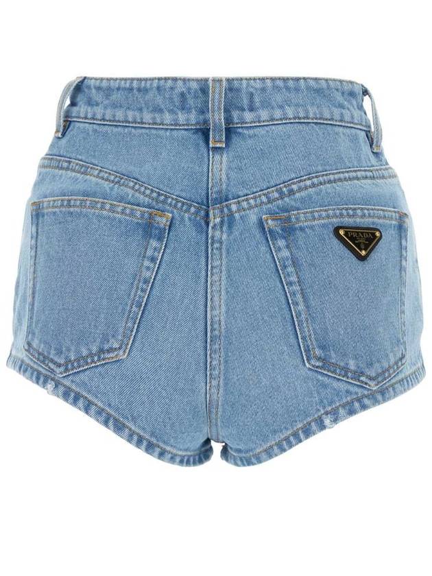 Denim Short Pants GFP505SOOO 14CC F0BAU SKY - PRADA - BALAAN 3