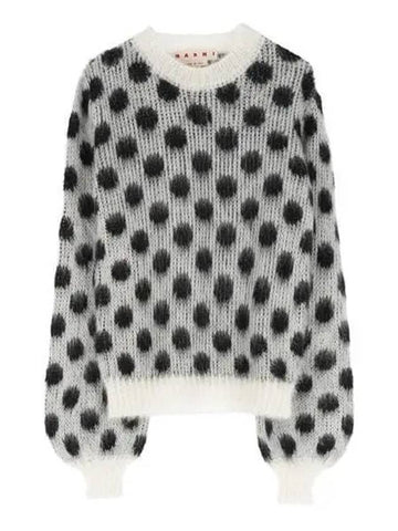 Polka dot mohair women s knit GCMD0476Q0U FU160 DOW01 1116262 - MARNI - BALAAN 1