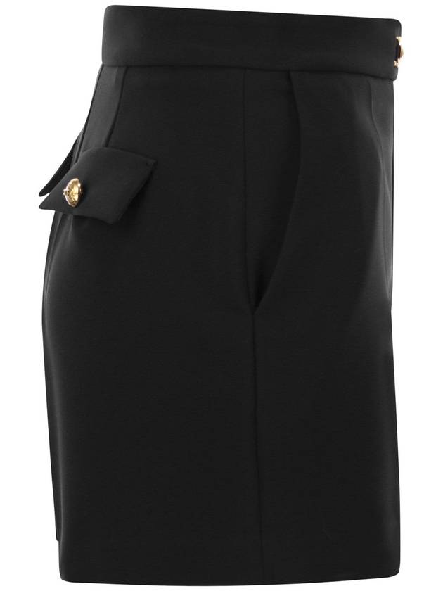 Crepe shorts with clamps and flaps - ELISABETTA FRANCHI - BALAAN 3